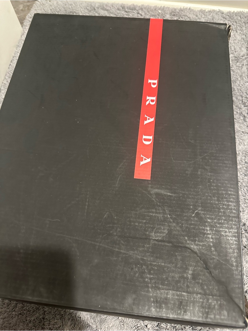 Prada Red and White High-Top Sneakers - Picture 5 of 8